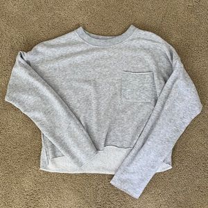 aerie Grey Crop Sweatshirt